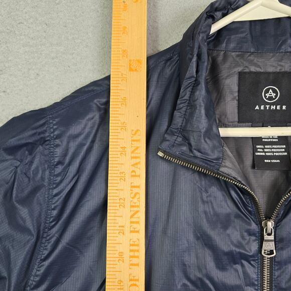 Aether Eco Space Full Zip Jacket Men (3) Large Blue Outdoors Primaloft Insulated - Picture 8 of 10